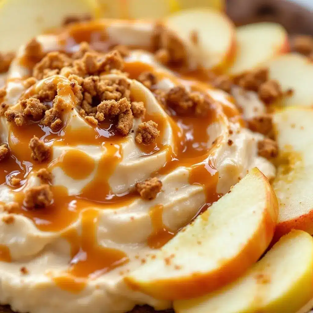 caramel apple cheesecake dip preparation steps