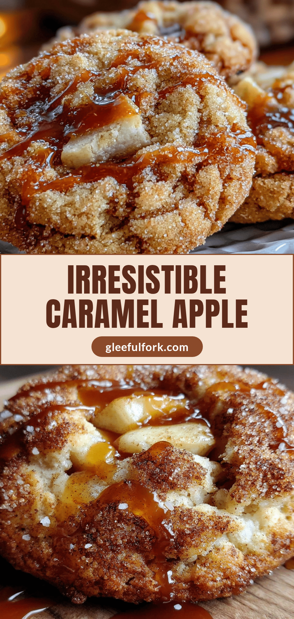 Caramel Apple Snickerdoodle Cookies recipe