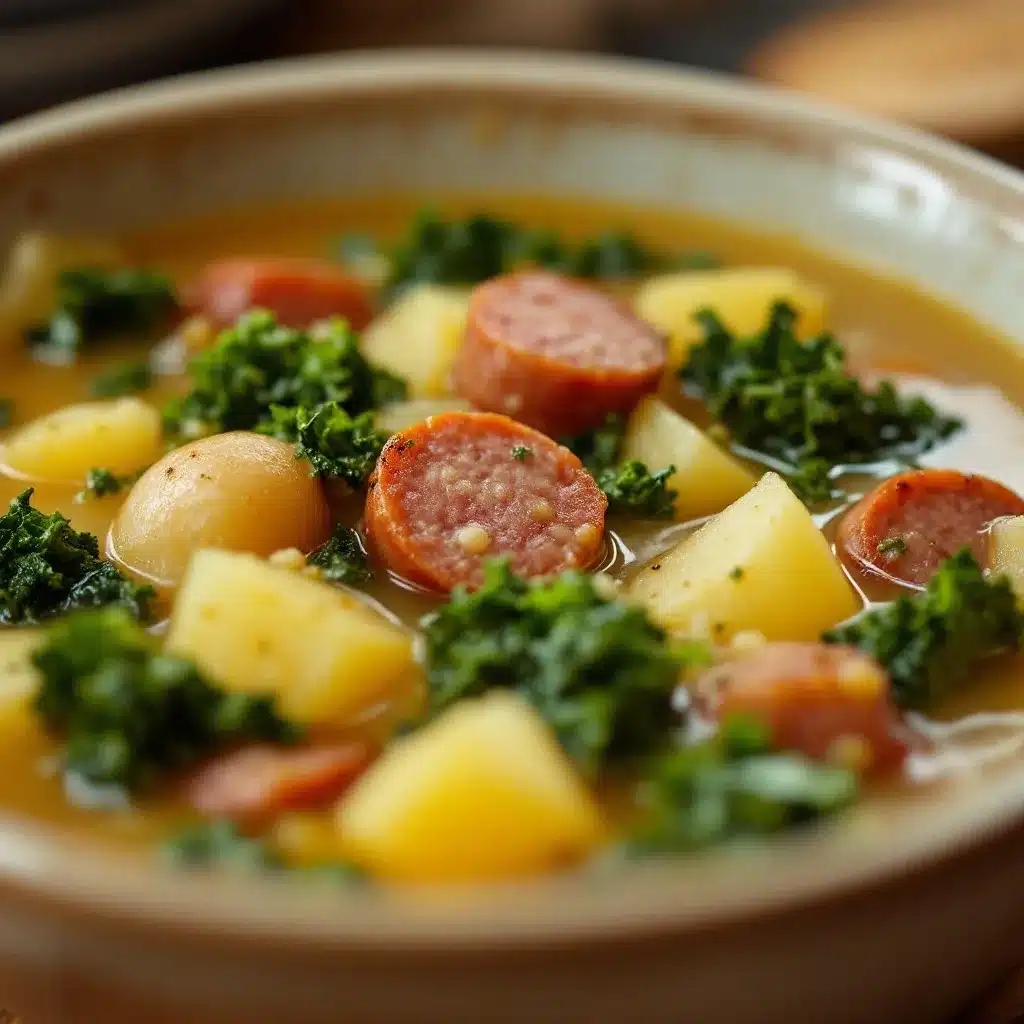 cozy sausage and potato soup preparation steps