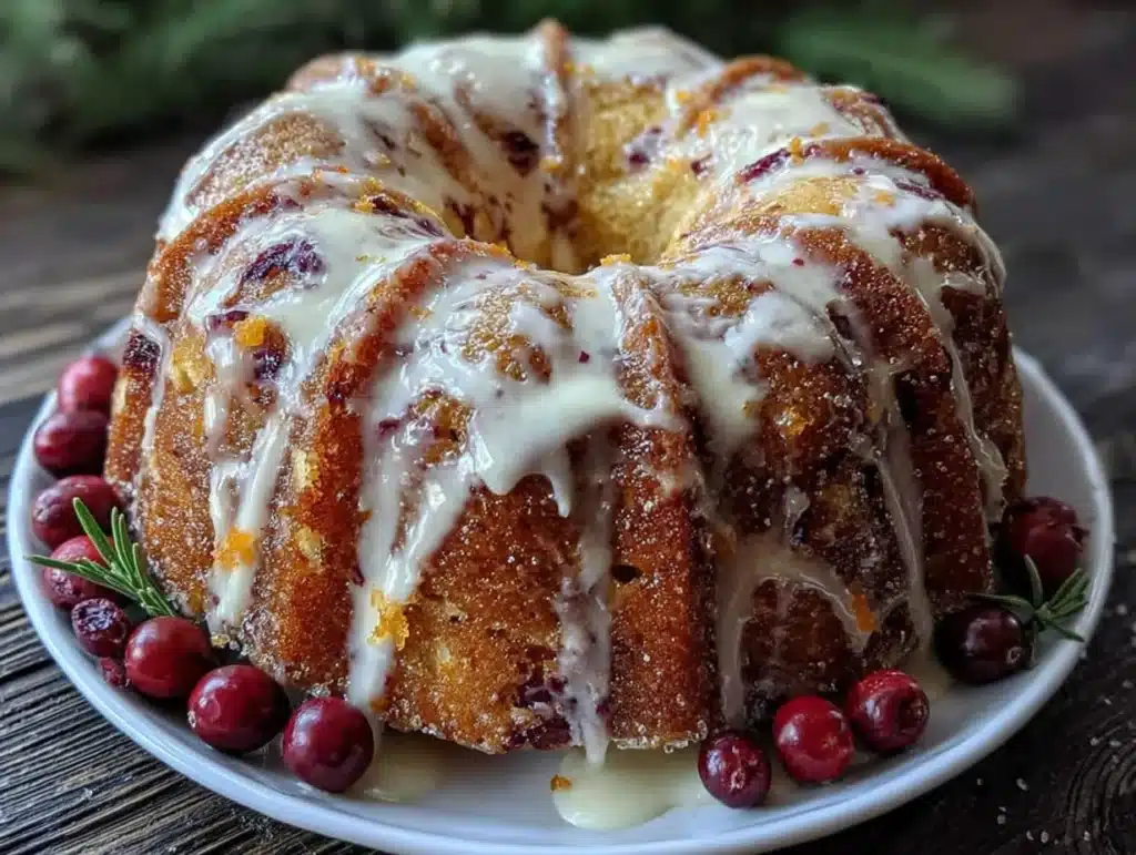 cranberry orange bundt cake - featured image