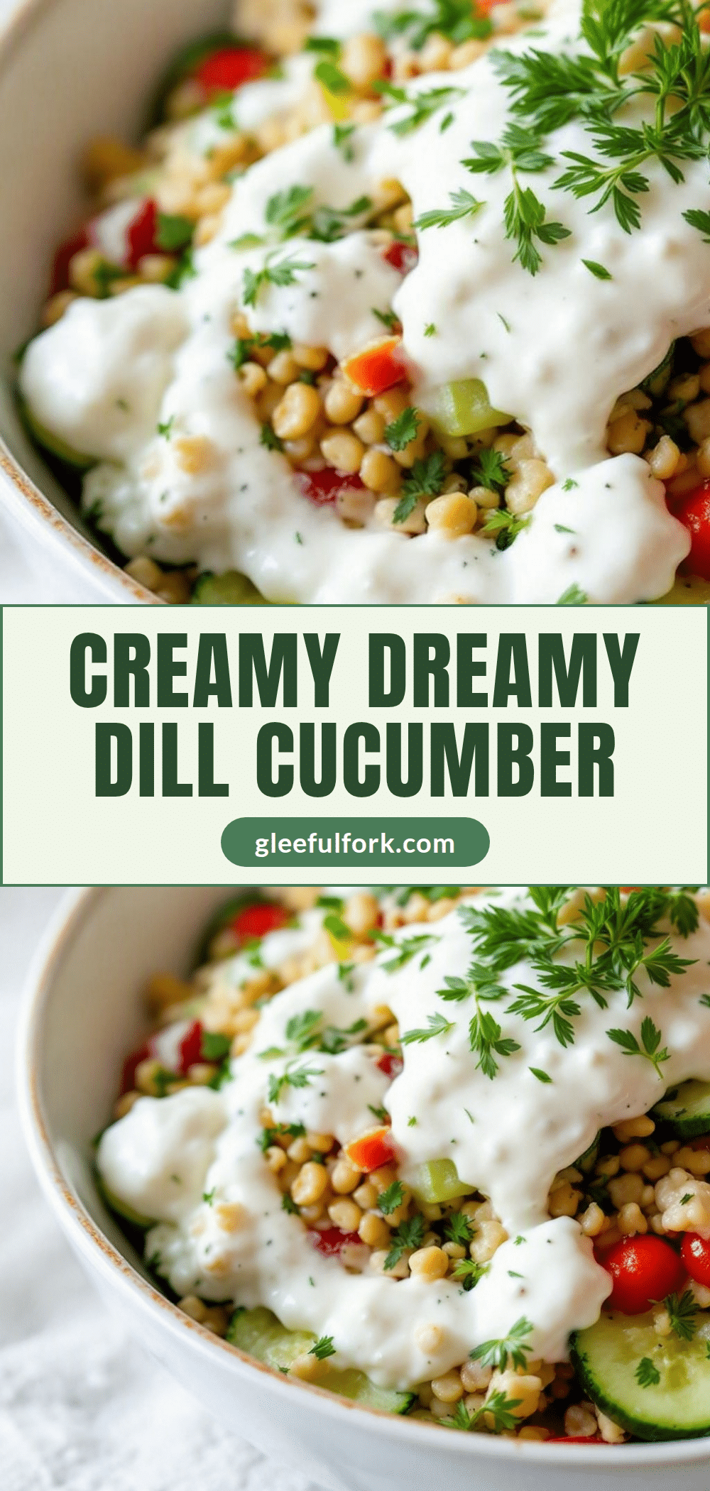 creamy cucumber salad with dill and sour cream recipe