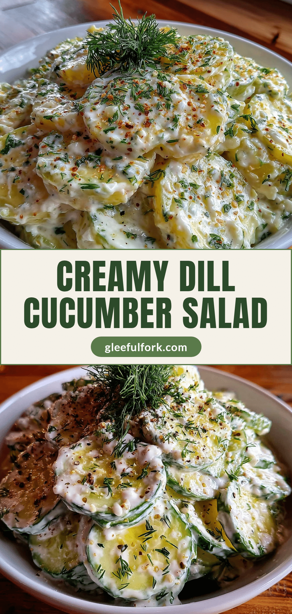 creamy cucumber salad with dill recipe