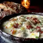 creamy New England clam chowder from scratch - featured image