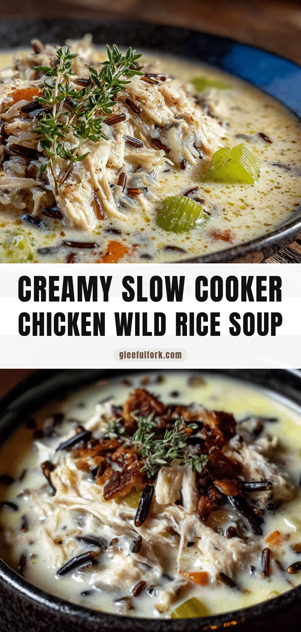 creamy slow cooker chicken and wild rice soup recipe