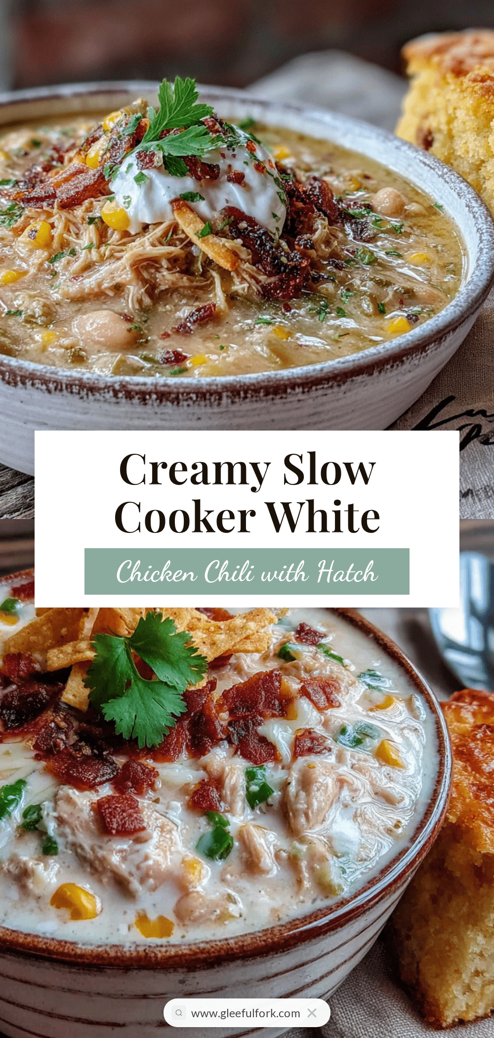 creamy slow cooker white chicken chili with hatch chilies recipe
