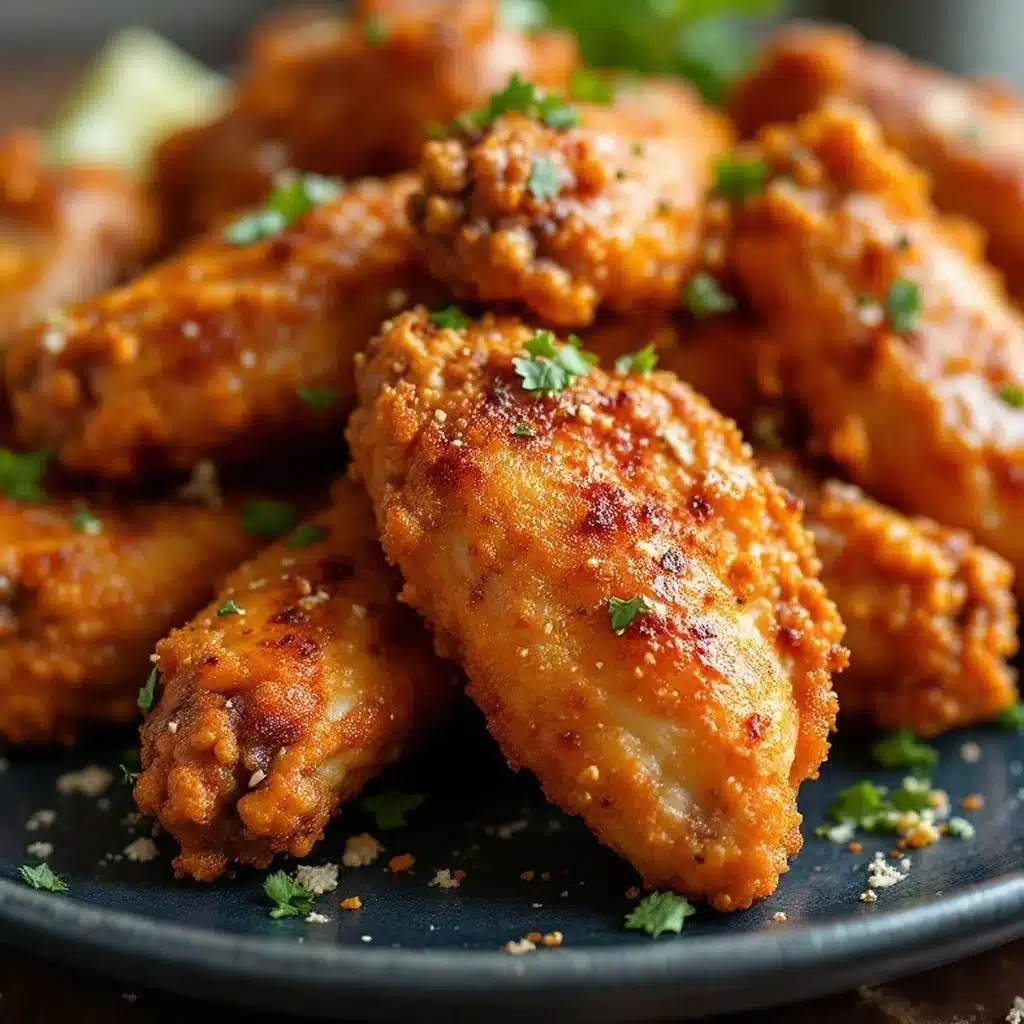 crispy baked chicken wings - featured image