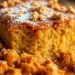 easy pumpkin dump cake with yellow cake mix - featured image