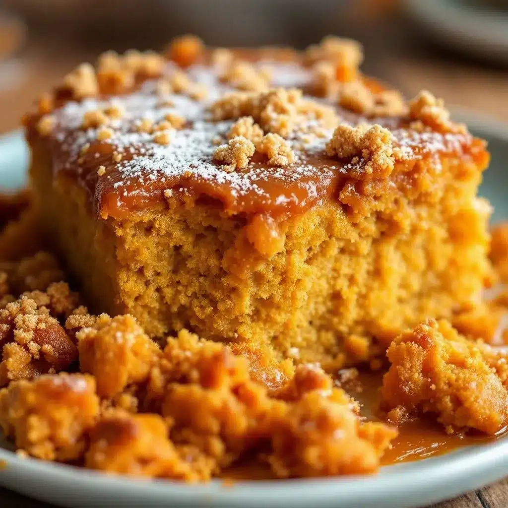 easy pumpkin dump cake with yellow cake mix preparation steps