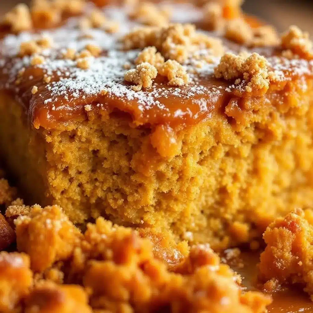 easy pumpkin dump cake with yellow cake mix - featured image