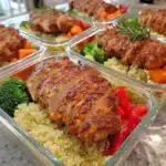 easy sheet pan chicken meal prep bowls - featured image