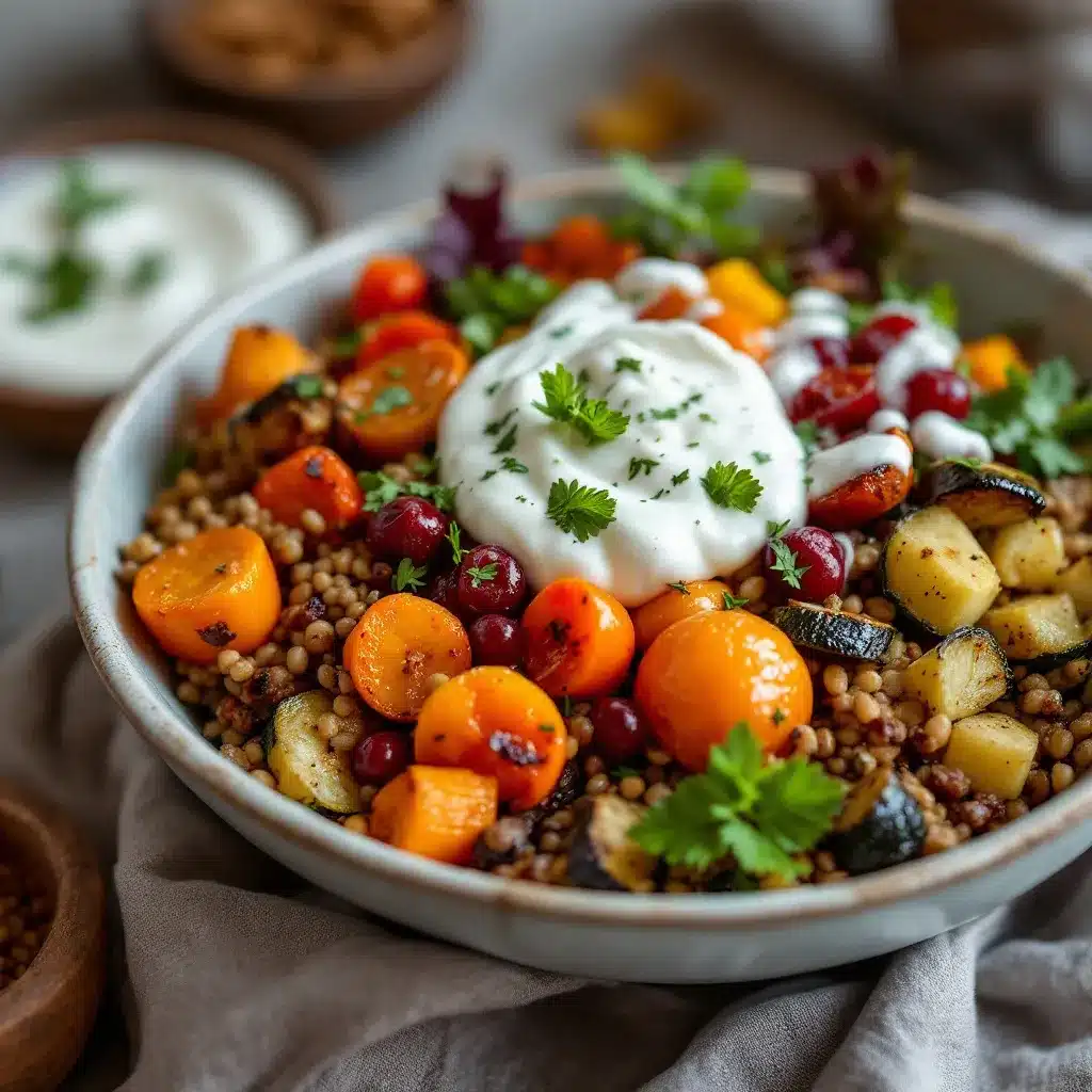 fall harvest grain bowl preparation steps