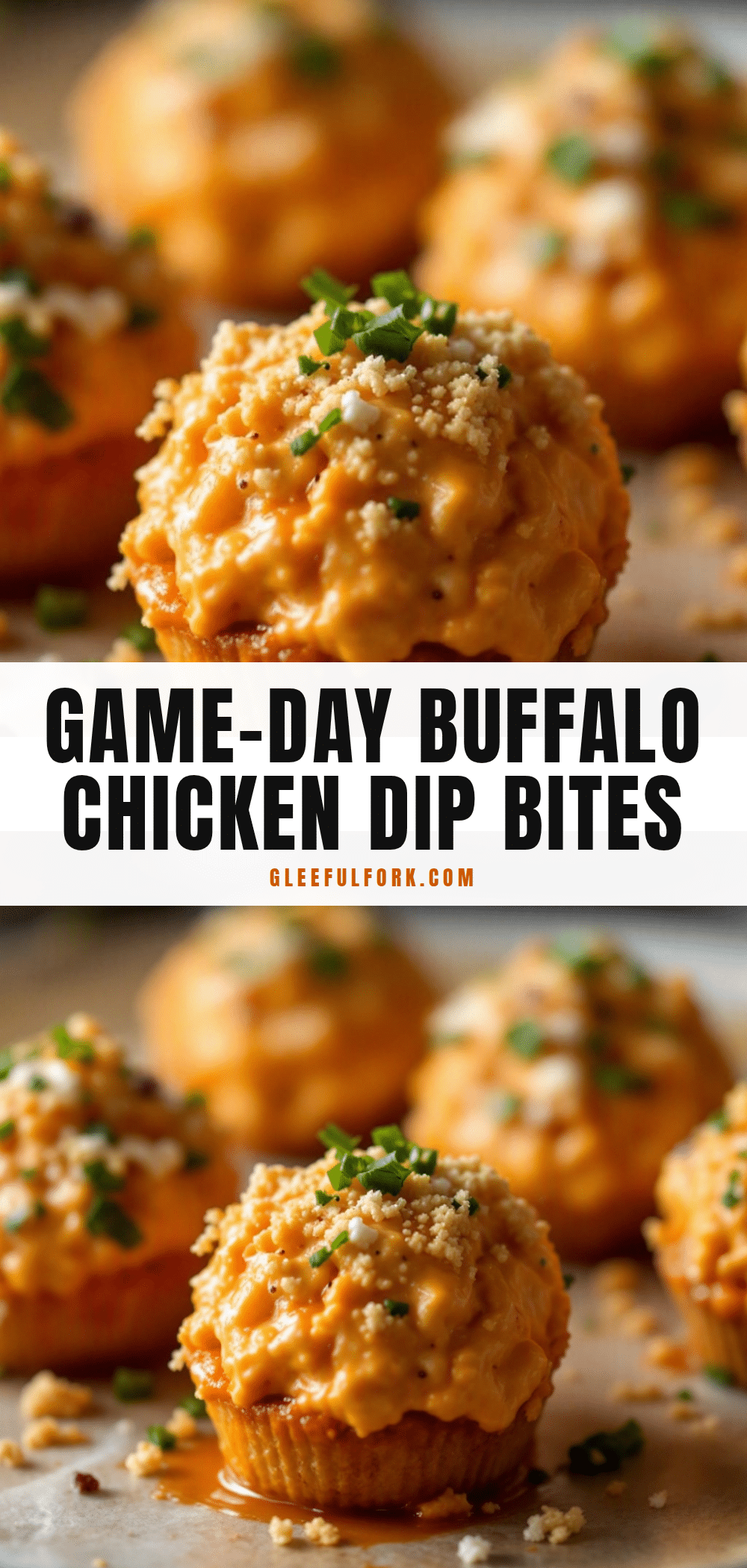 football-shaped buffalo chicken dip bites recipe