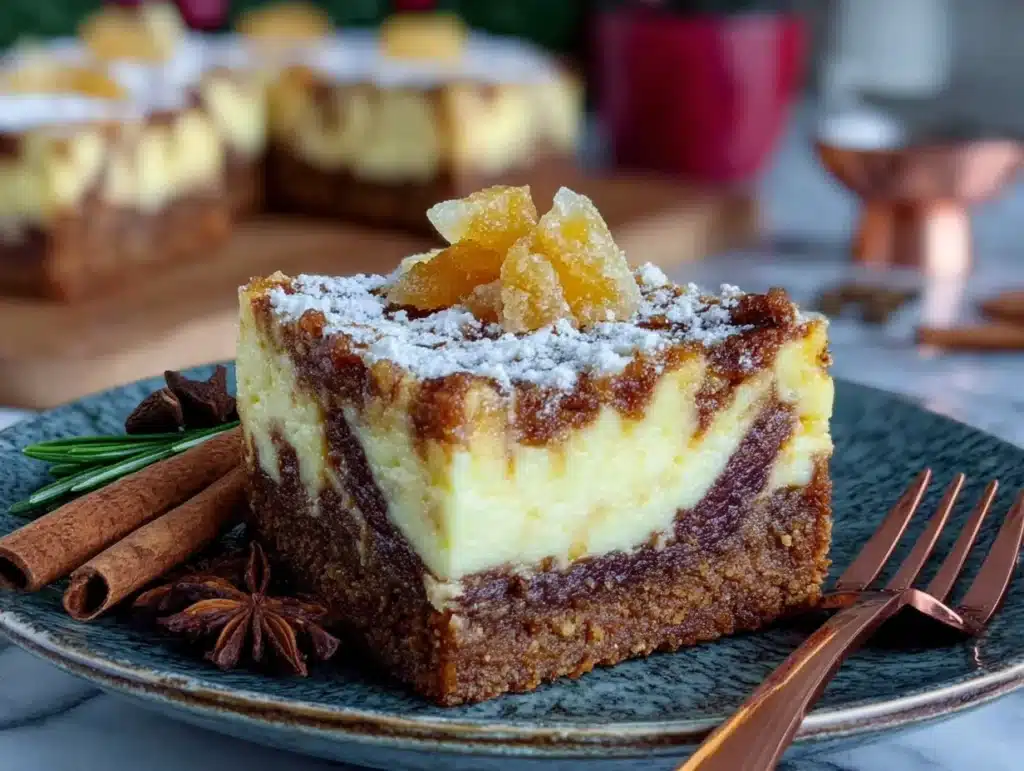 Gingerbread Cheesecake Bars - featured image