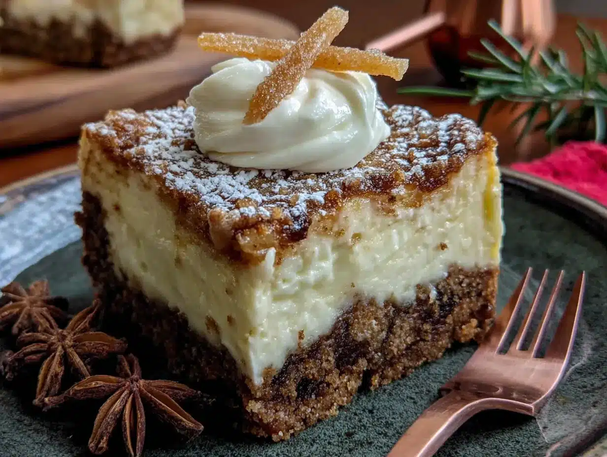 Gingerbread Cheesecake Bars preparation steps