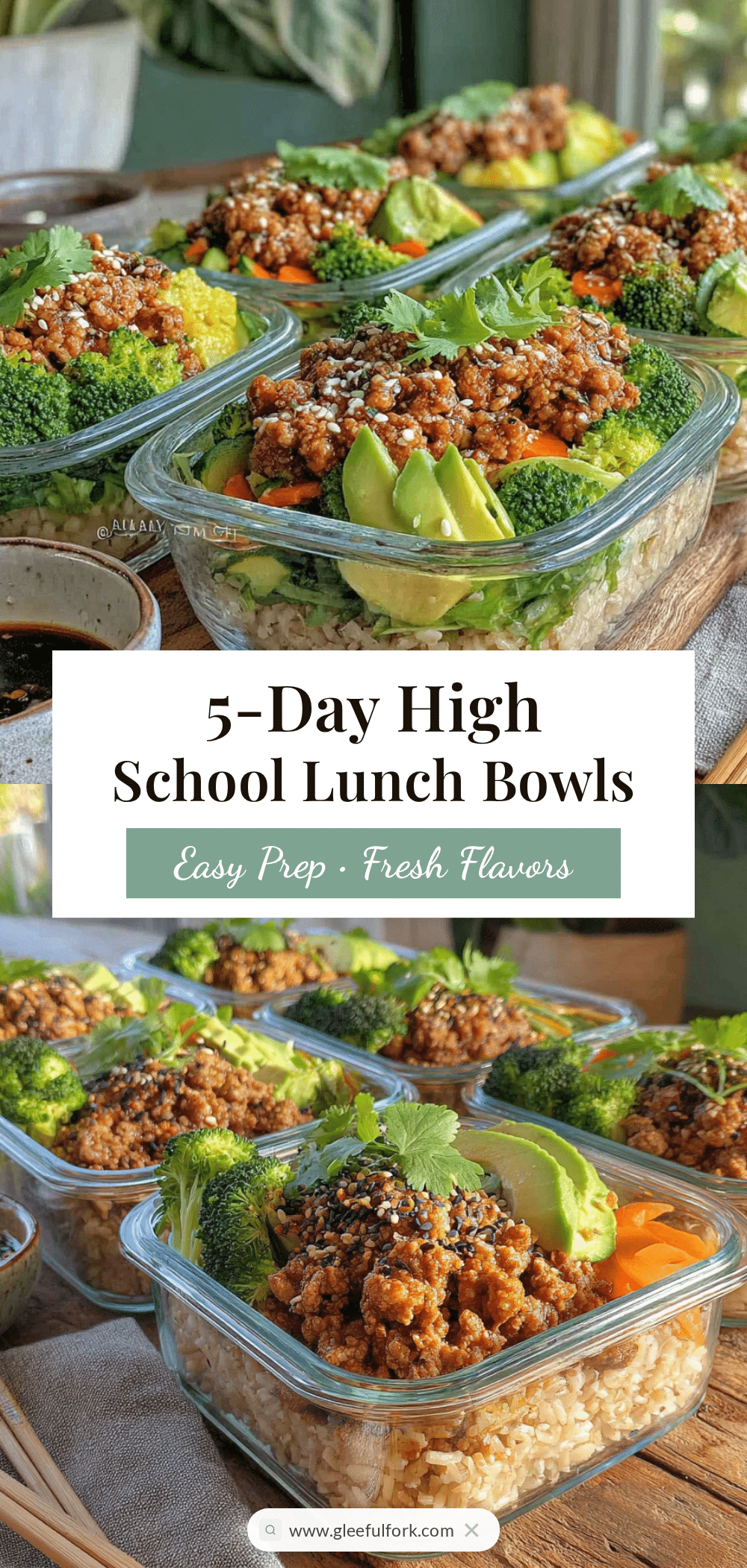 high school meal prep lunch bowls recipe