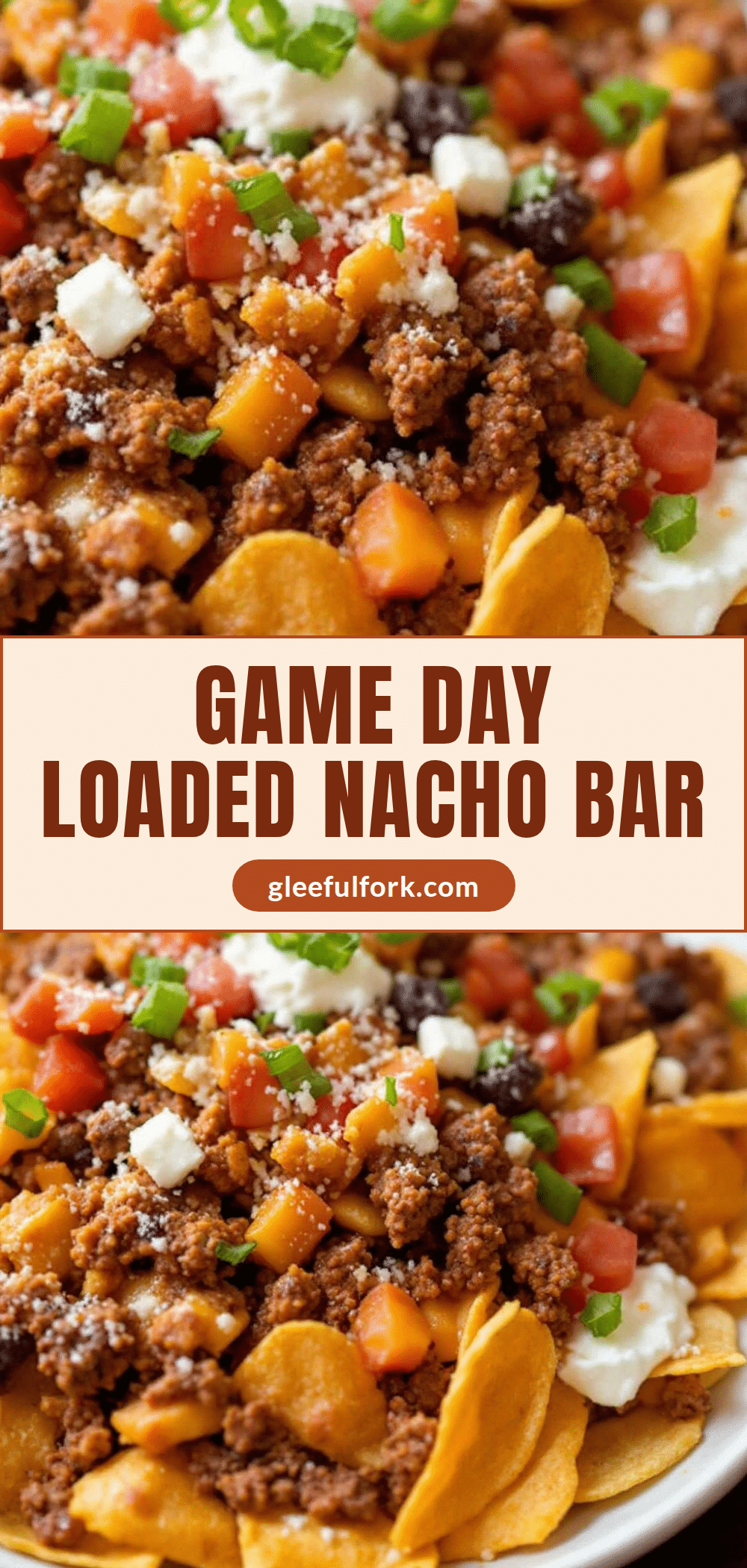 loaded nacho bar with ground beef recipe