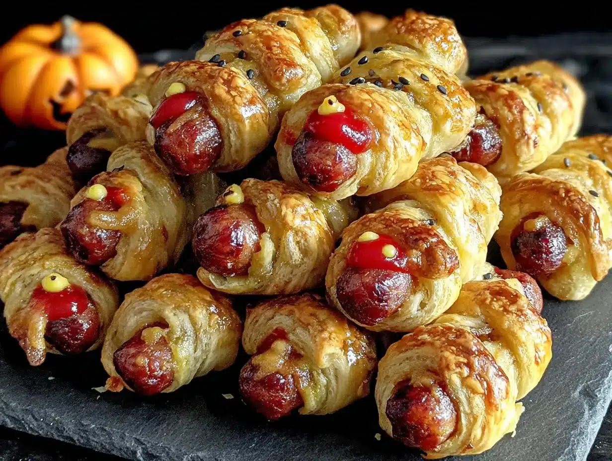 mummy wrapped sausage bites preparation steps