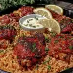 one-pan garlic butter chicken and rice - featured image