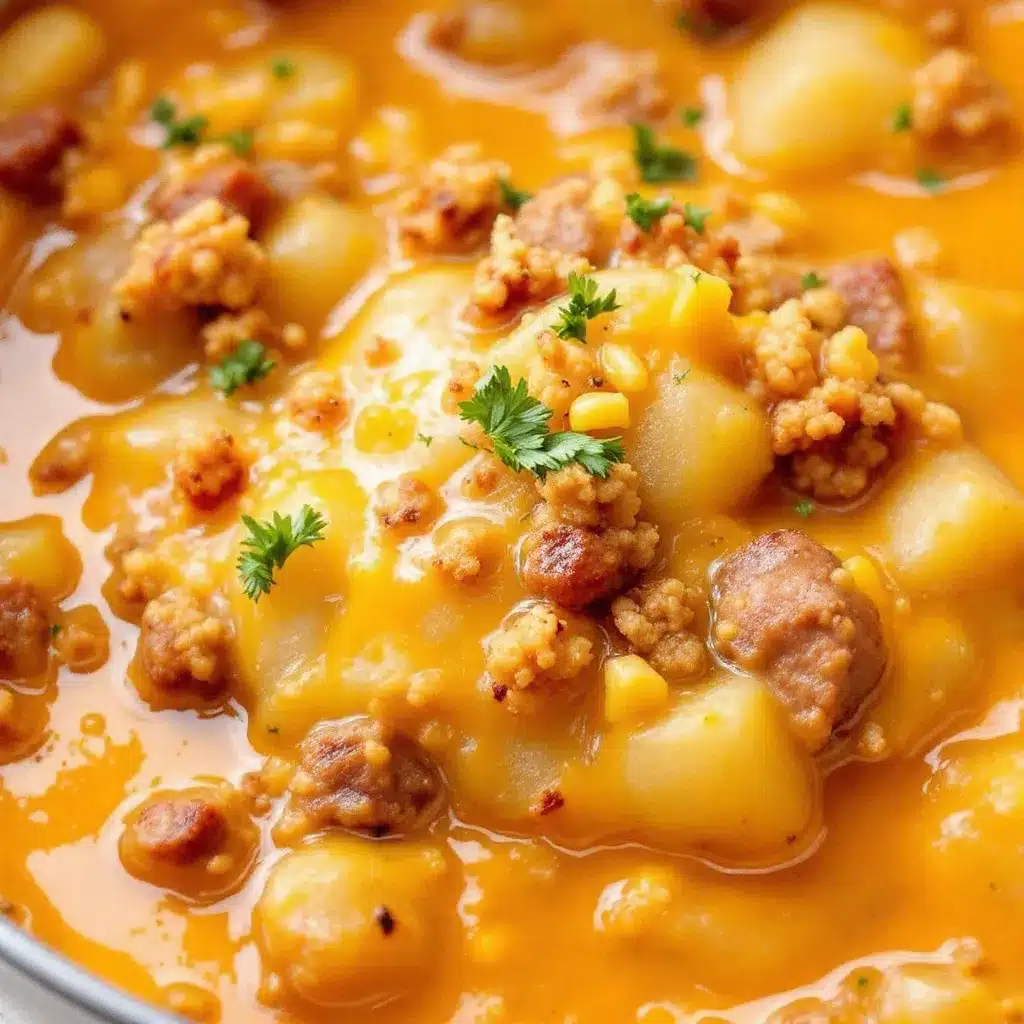 One-Pot Cheeseburger Potato Soup preparation steps