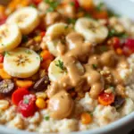 peanut butter banana overnight oats - featured image