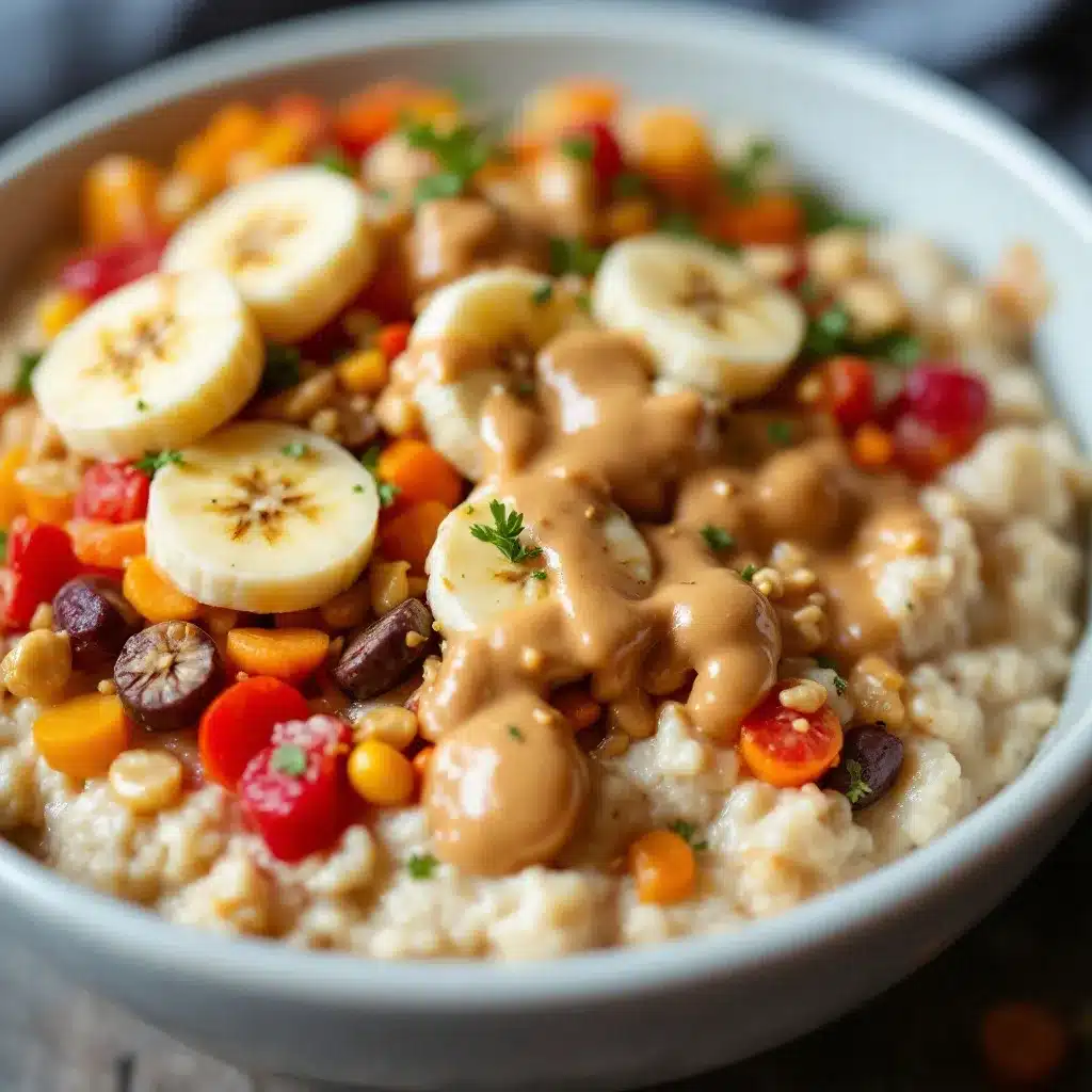 peanut butter banana overnight oats preparation steps