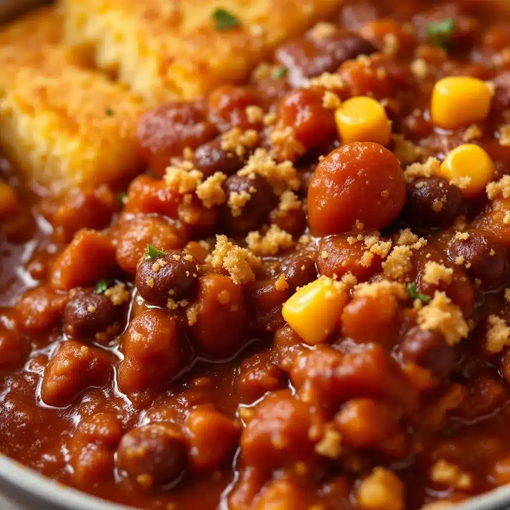 slow cooker football sunday chili with cornbread preparation steps
