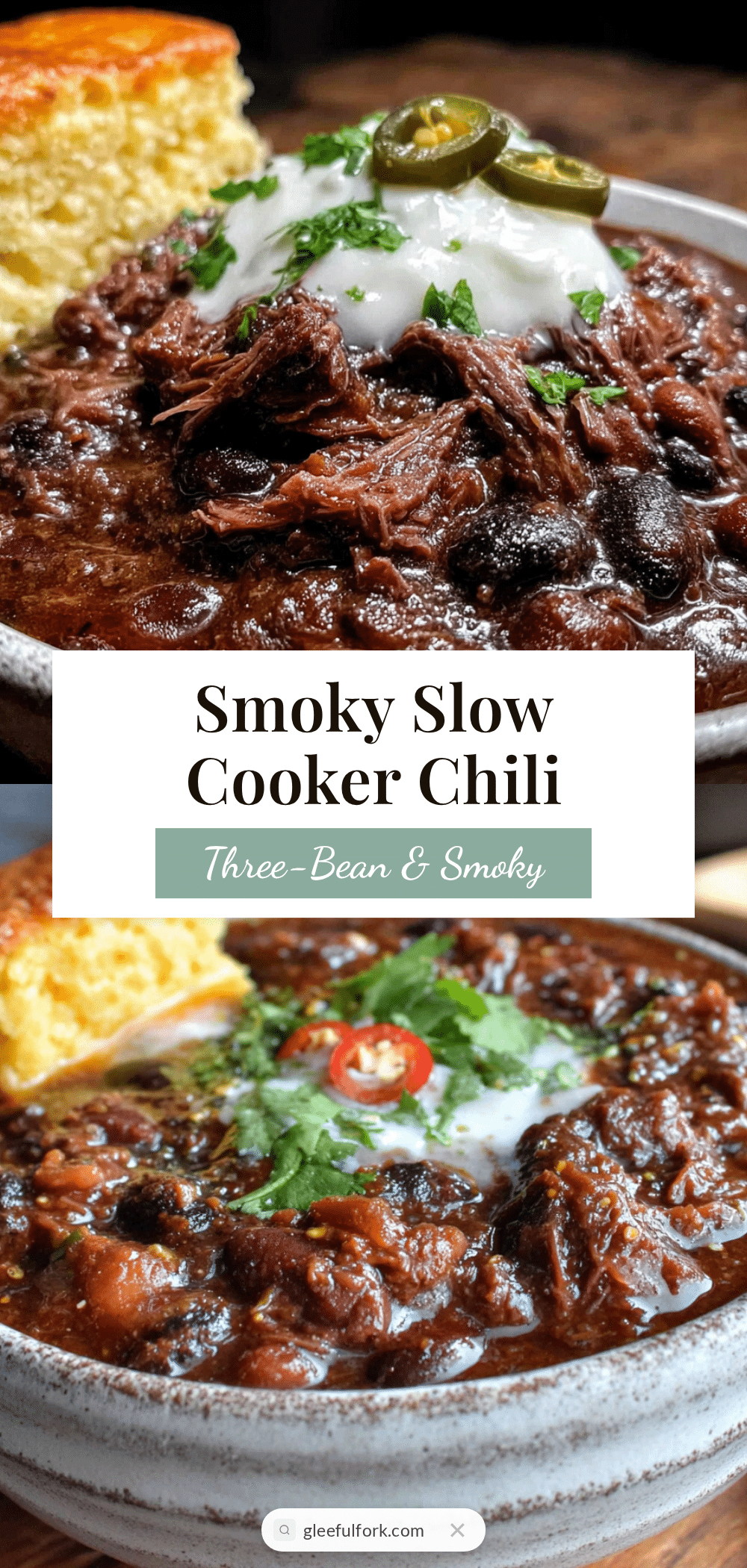 smoky three-bean chili con carne recipe
