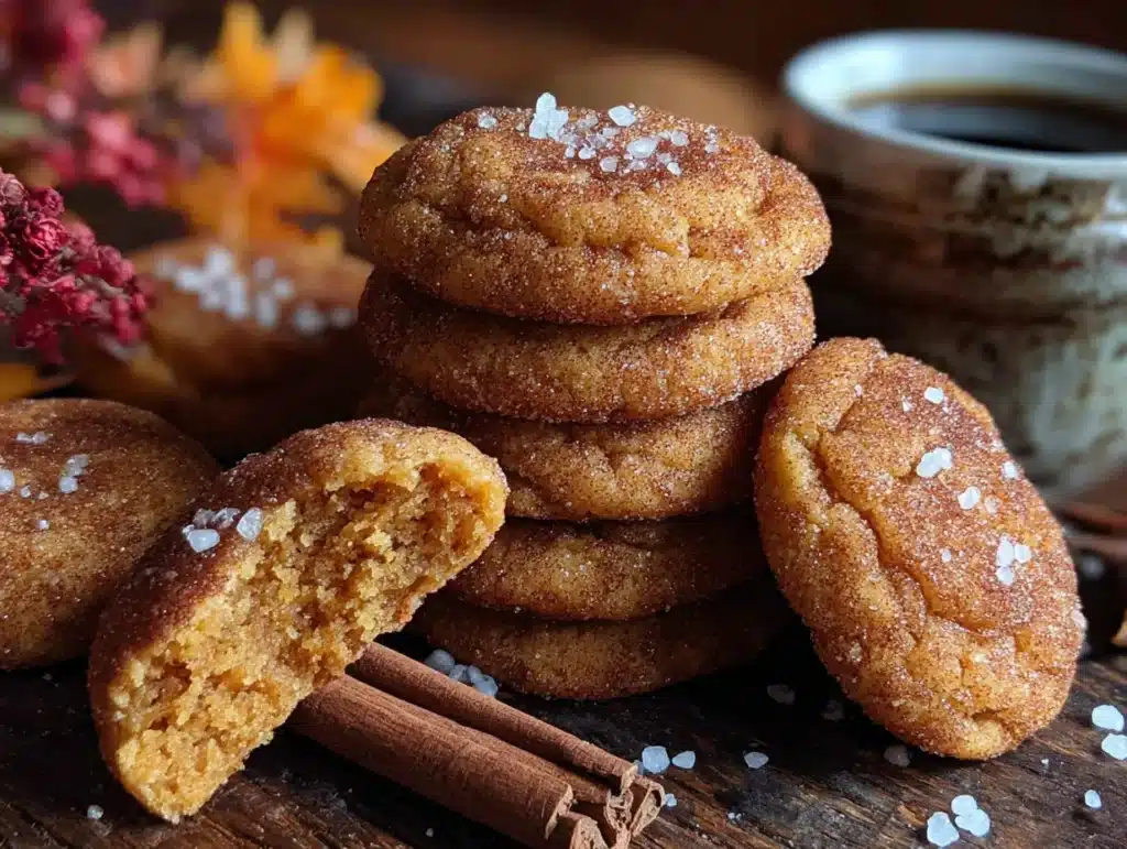 soft baked maple pumpkin spice snickerdoodles - featured image