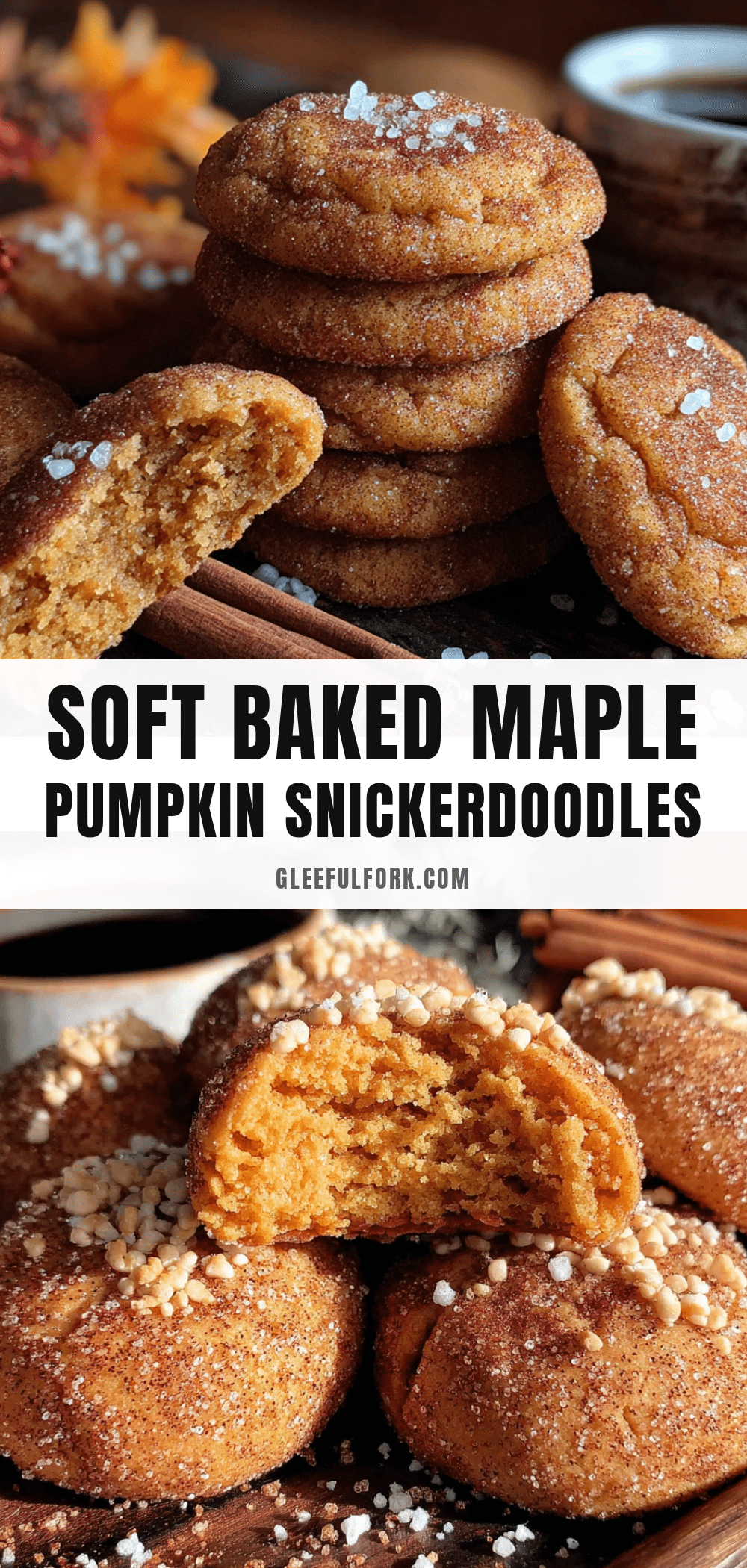 soft baked maple pumpkin spice snickerdoodles recipe