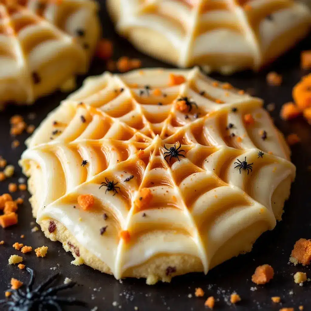 spiderweb halloween sugar cookies preparation steps