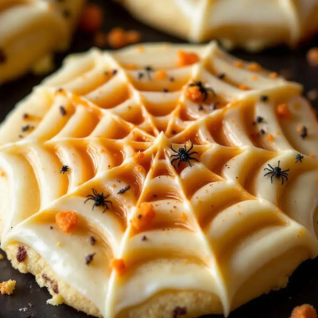 spiderweb halloween sugar cookies - featured image
