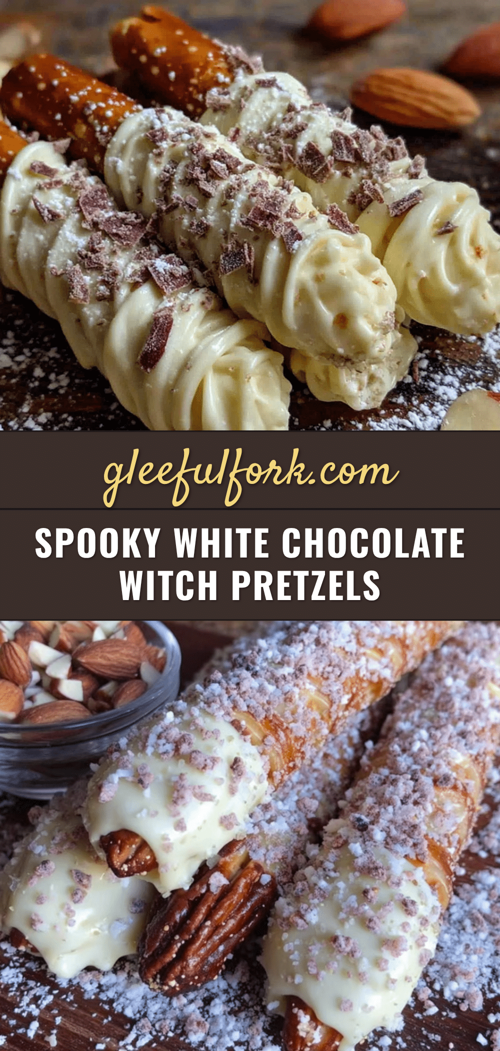 white chocolate witch finger pretzels recipe
