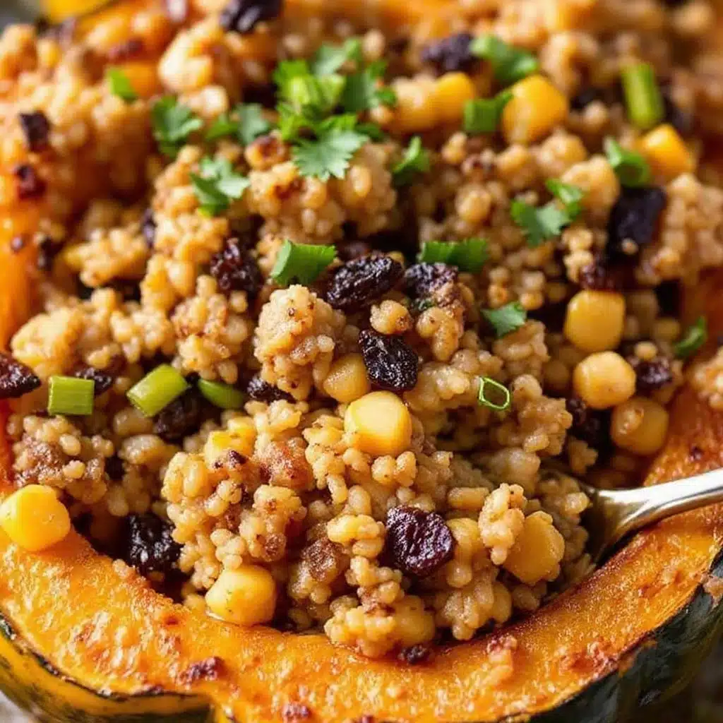acorn squash stuffed with wild rice - featured image