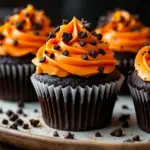 black cocoa Halloween cupcakes - featured image