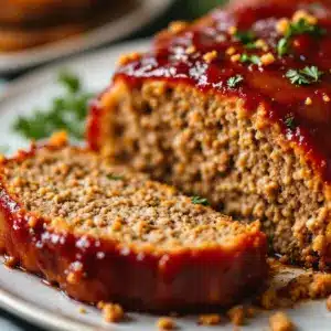 brown sugar bacon-wrapped meatloaf - featured image