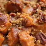 brown sugar bourbon sweet potato casserole - featured image