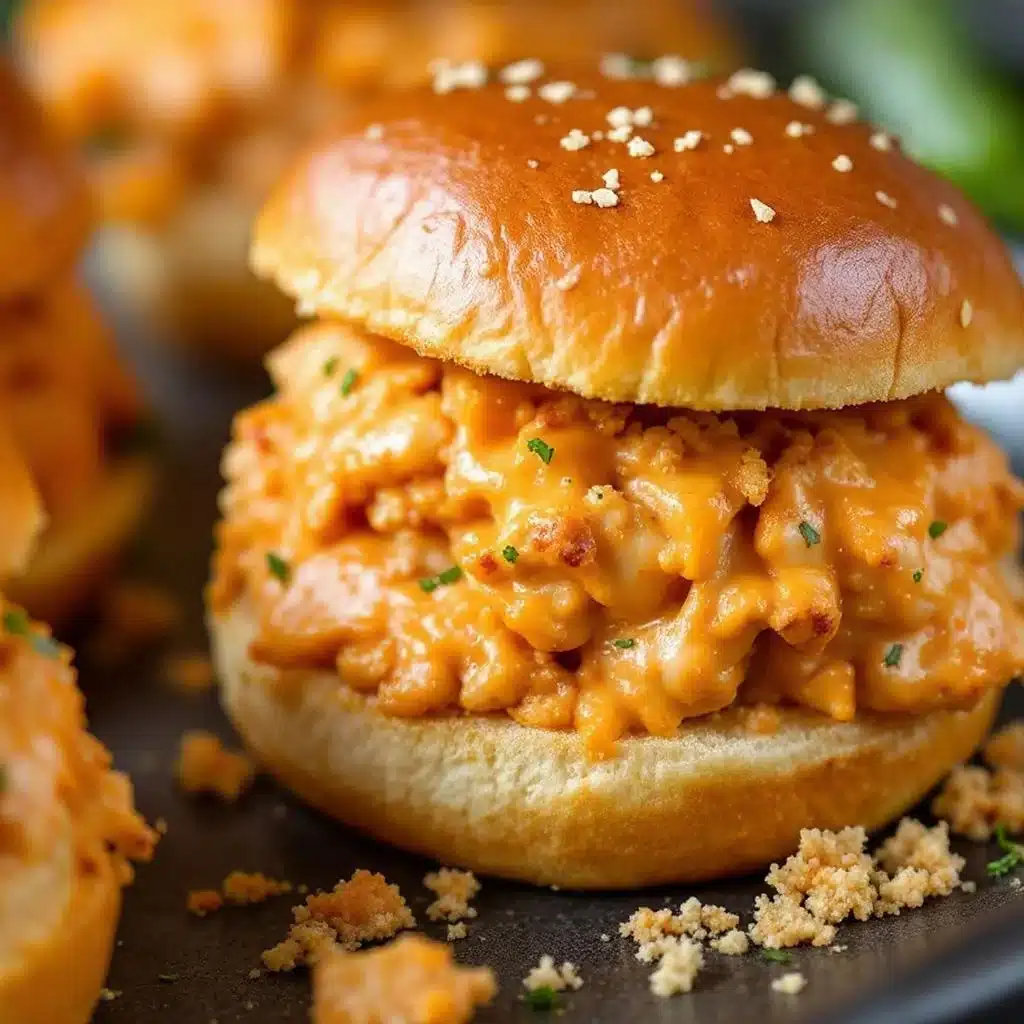 buffalo chicken dip stuffed sliders - featured image