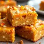candy corn blondies - featured image