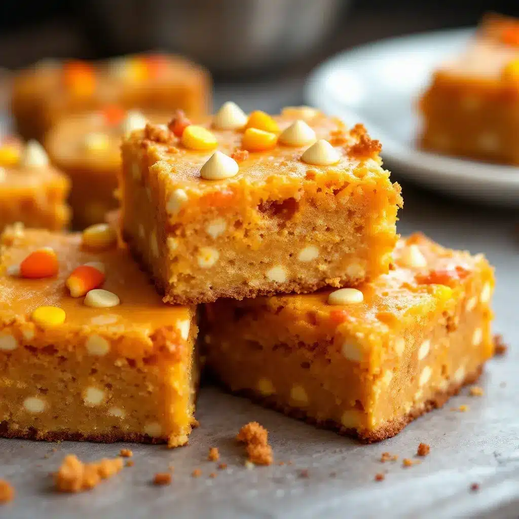 candy corn blondies preparation steps