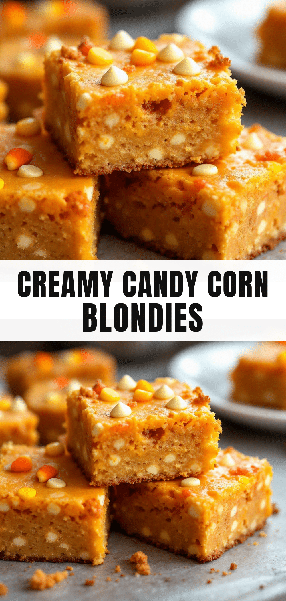 candy corn blondies recipe