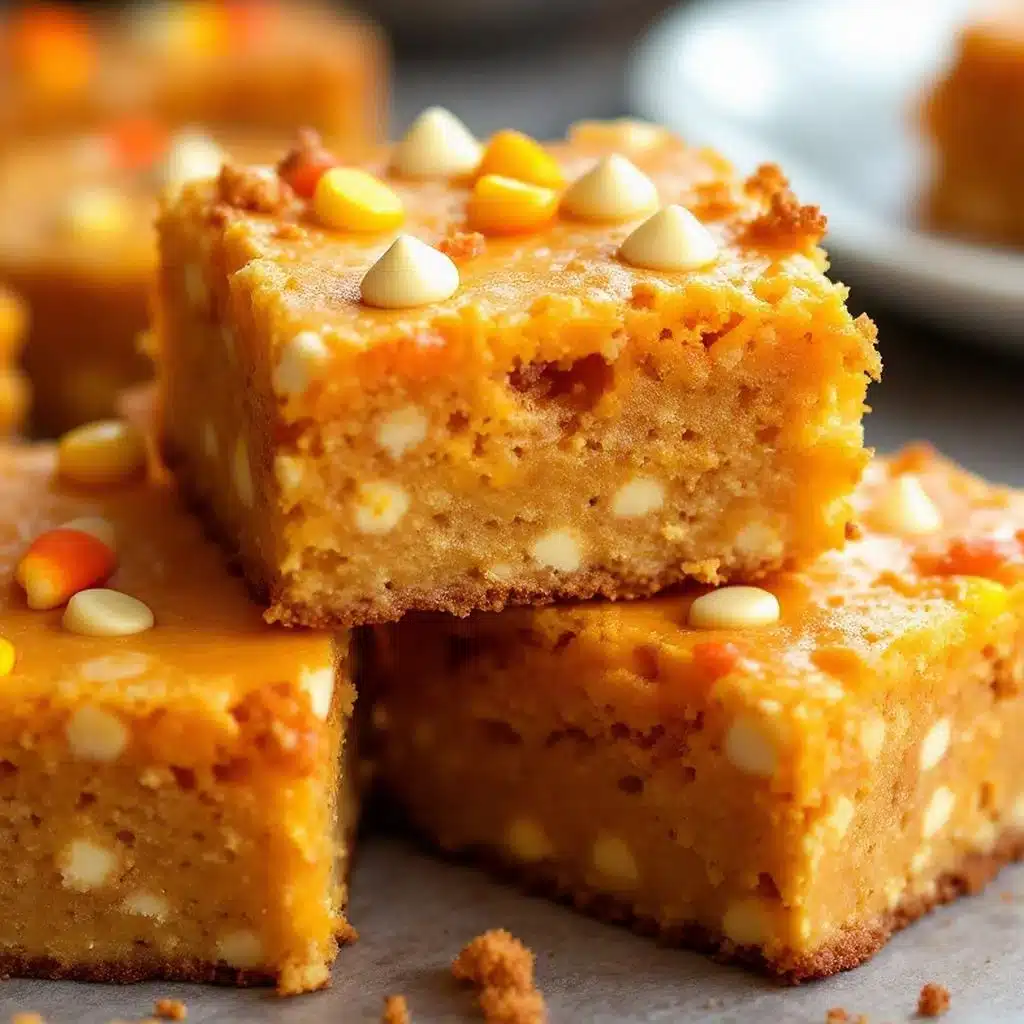 candy corn blondies - featured image