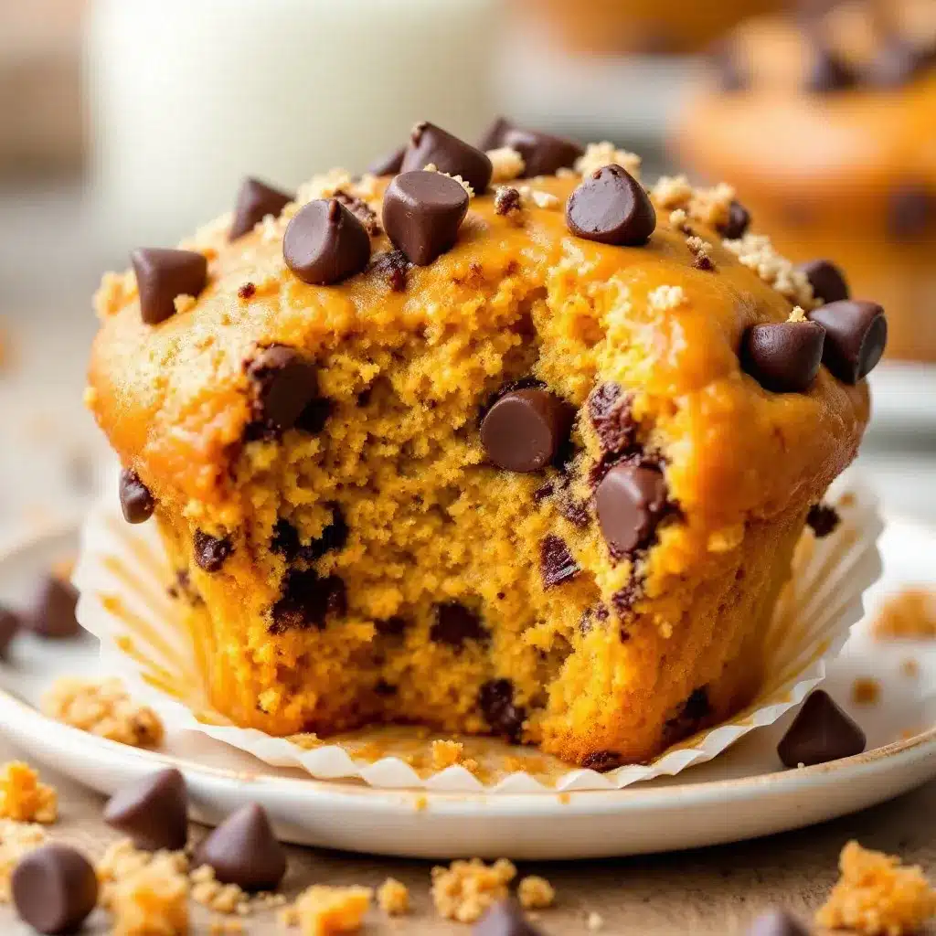 chocolate chip pumpkin muffins preparation steps