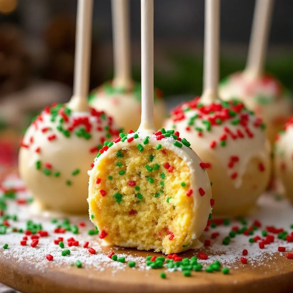 Christmas Cake Pops preparation steps