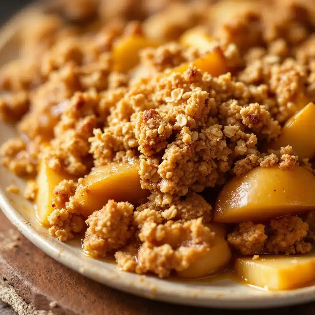 cozy classic apple crisp with oat crumble topping preparation steps