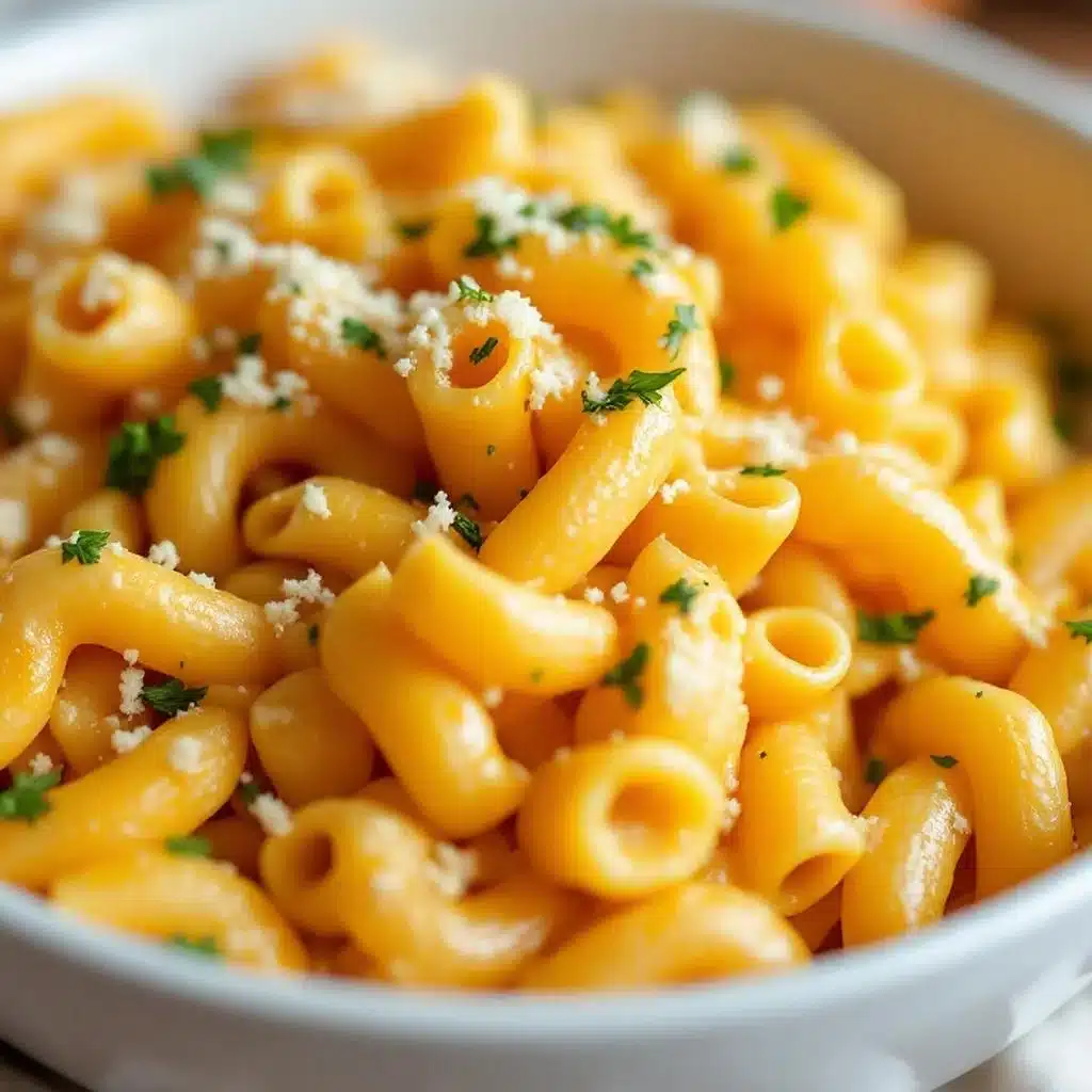 creamy butternut squash mac and cheese bake - featured image