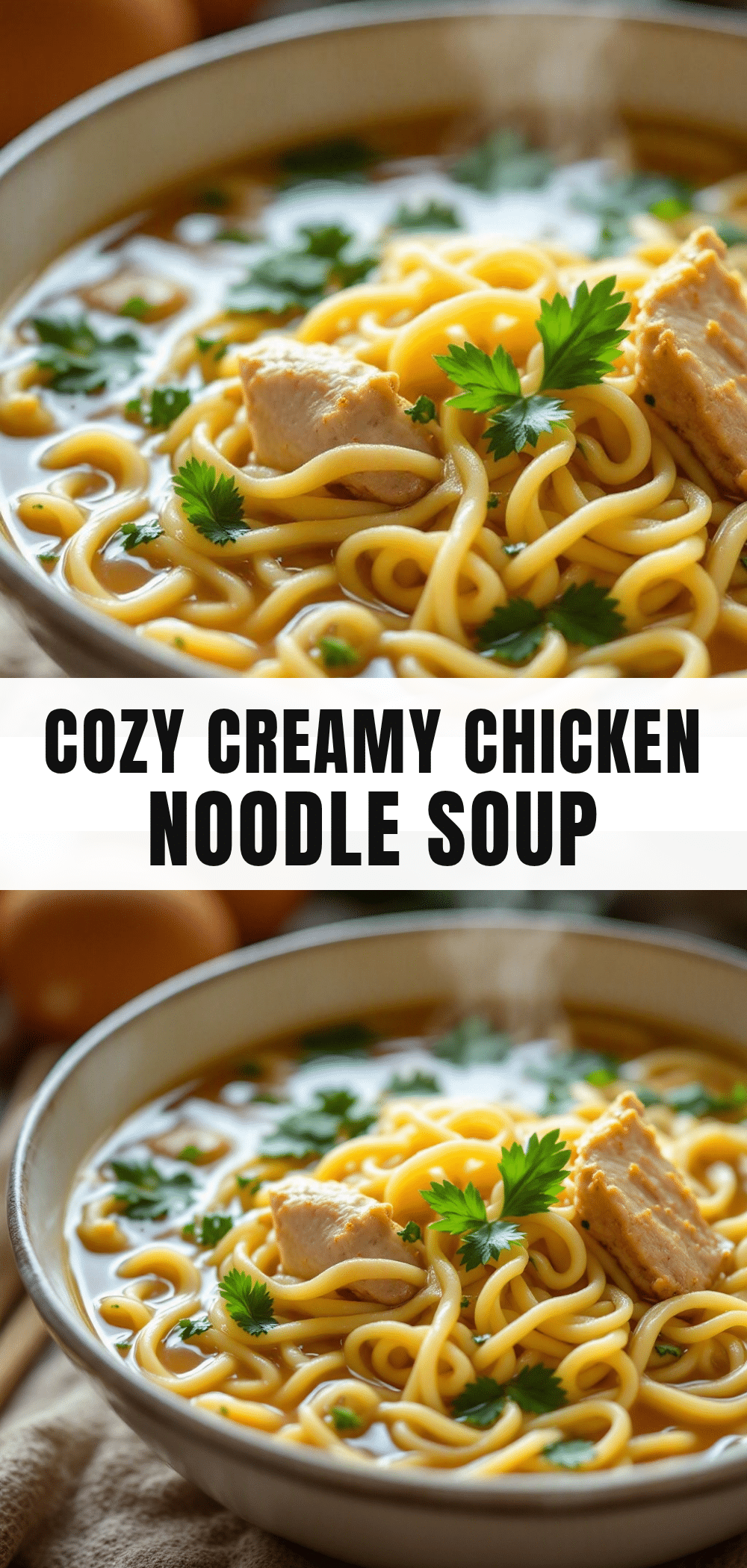 creamy chicken noodle soup recipe