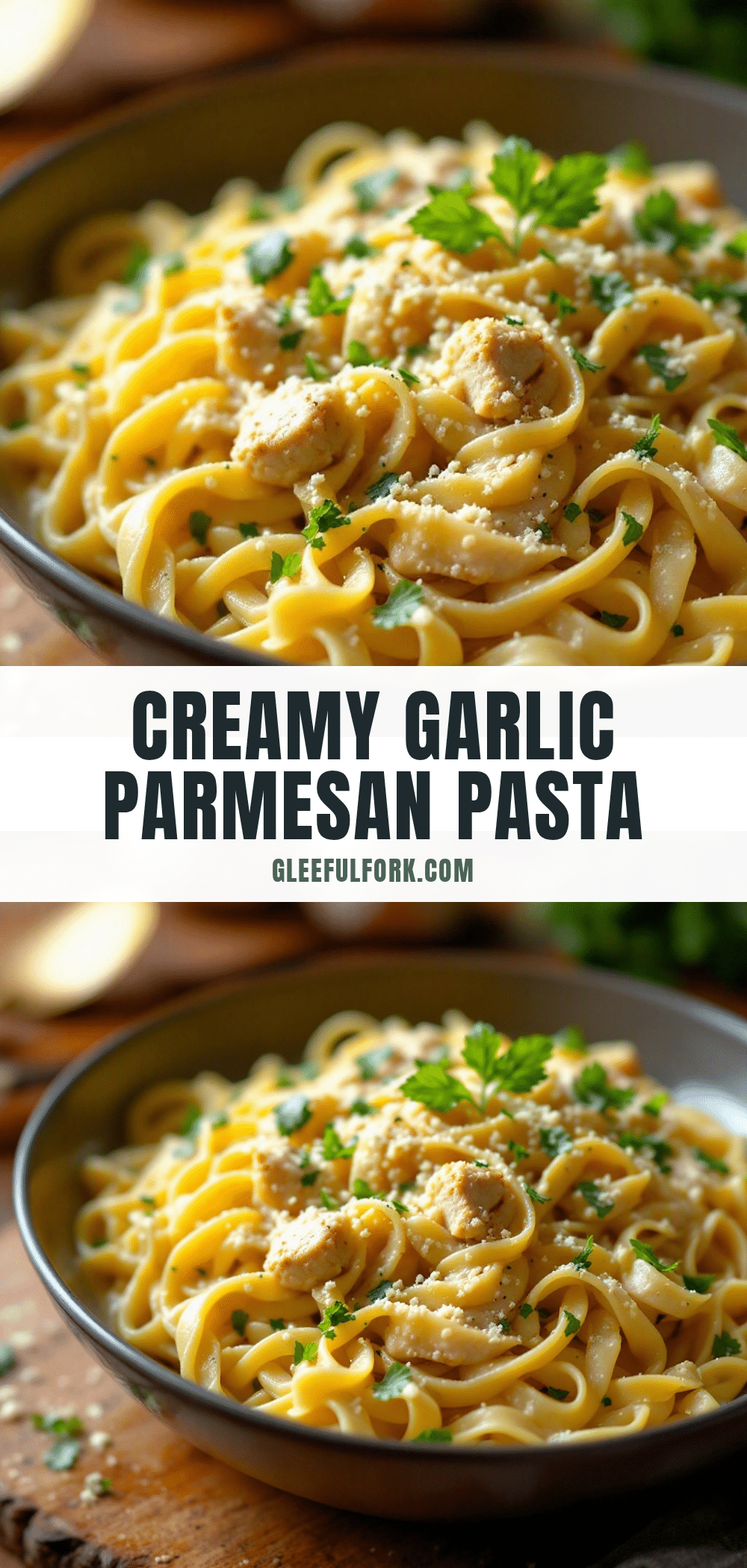 creamy garlic parmesan chicken pasta skillet recipe