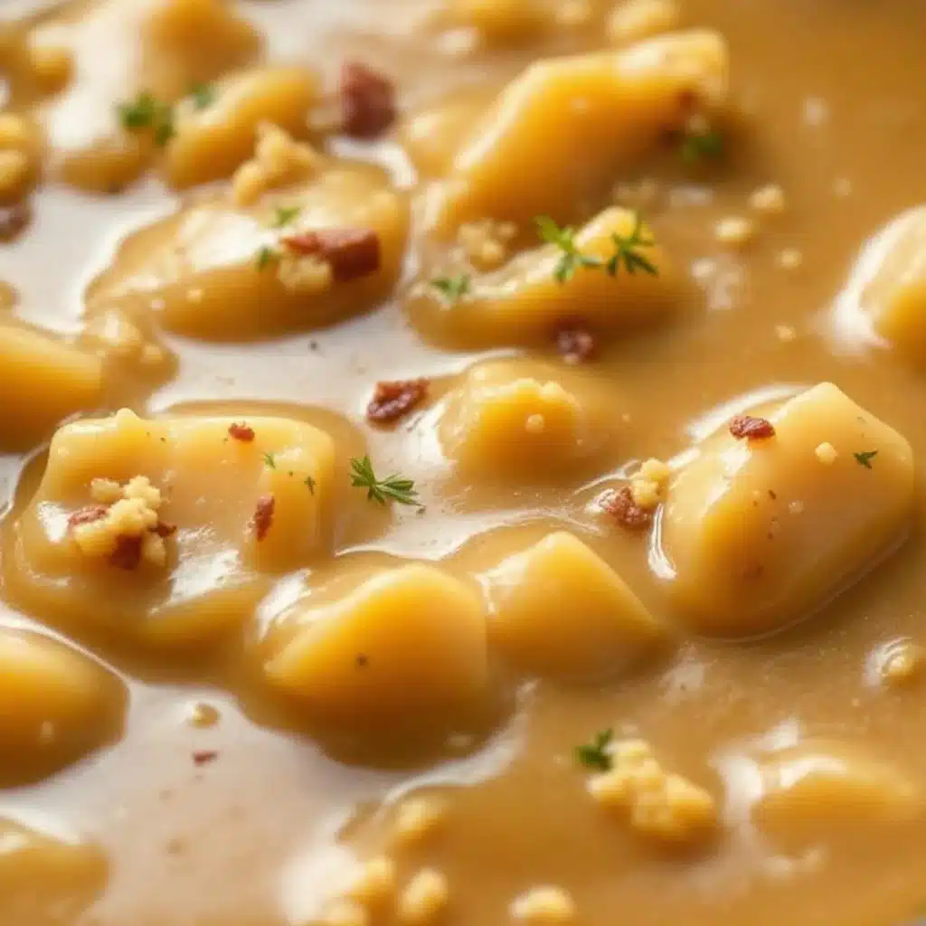 creamy homemade turkey gravy no drippings - featured image