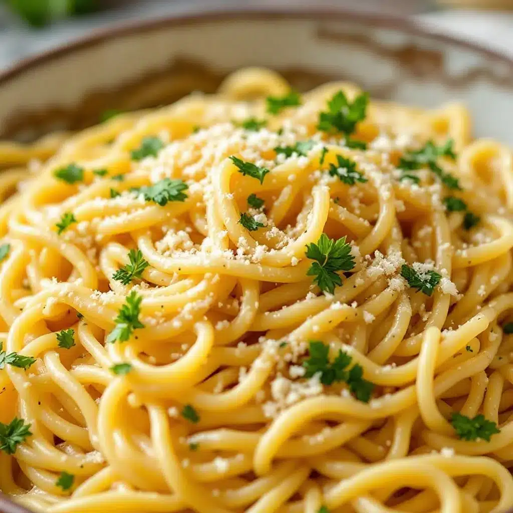 creamy one-pot garlic parmesan pasta - featured image