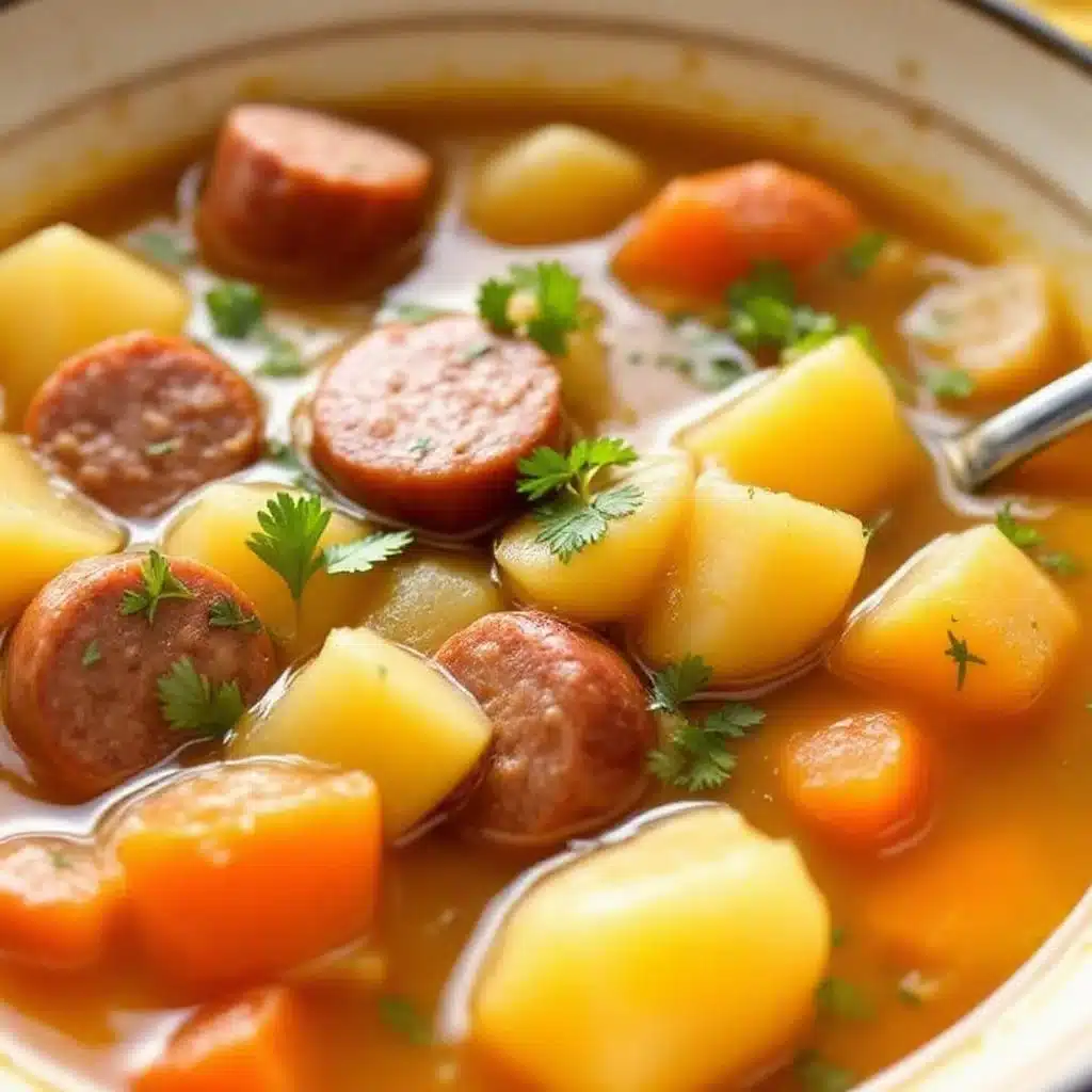 creamy one-pot sausage and potato soup - featured image
